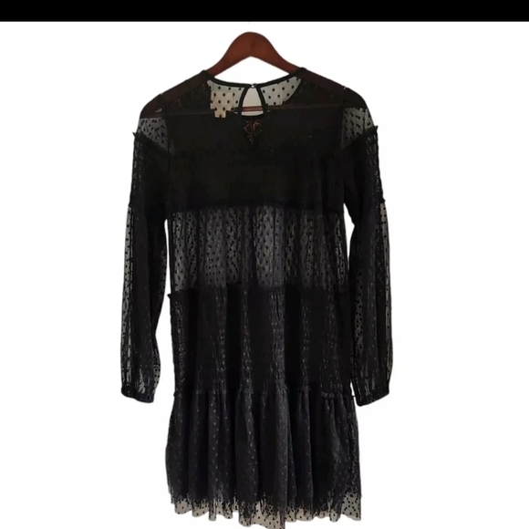 Anthropologie Maeve Samara Mesh Floral Embroidered Tunic Dress Womens Size XS - Picture 7 of 8